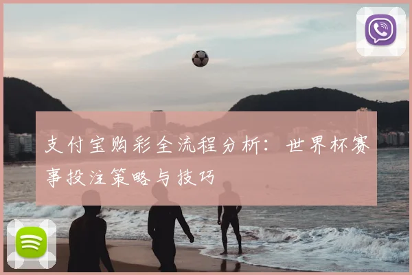 支付宝购彩全流程分析:世界杯赛事投注策略与技巧